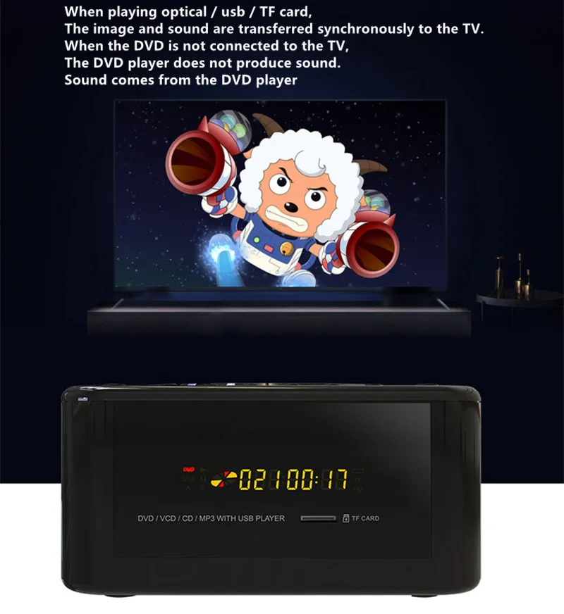 Домашний cd mp3 диск плеер usb музыкальный будильник с bluetooth-колонкой портативный fm-радио Повторите играть в обучение машина звук AUX вход