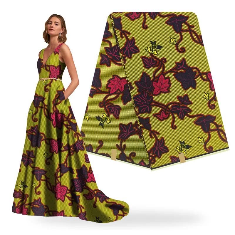 

African Print material High Quality African Fabric Real Wax Print Ankara Dress Styles 6yards African Wax Fabric H17060601