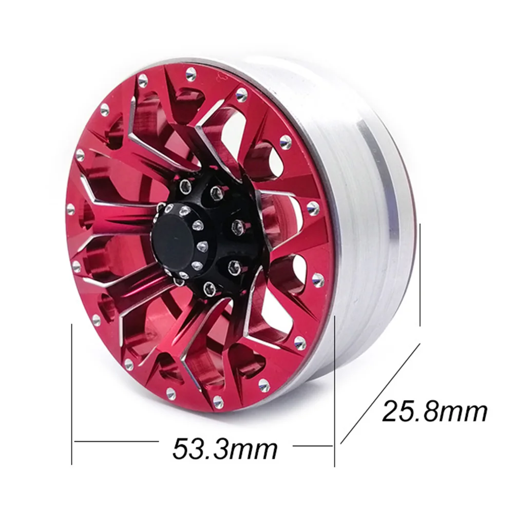 

4Pcs/Set 1.9 Inch Aluminum Alloy Wheel Rims Car Upgrade Parts for 1/10 Crawl Car