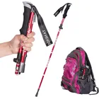 Складные трекинговые палки, 2 шт., походные палки с 5 секциями, телескопические палки для ходьбы, легкие портативные быстро регулируемые флип-палки с замком