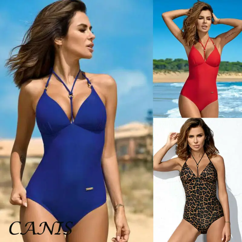 Женский цельный купальник купальники Монокини пуш ап купальный костюм бикини