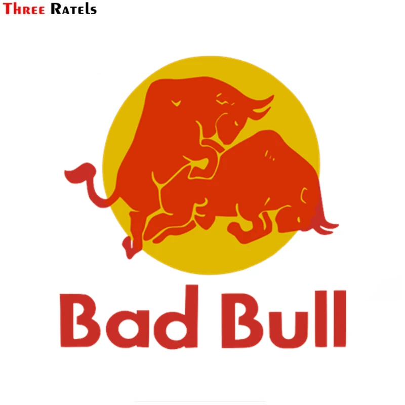Автомобильный Стайлинг Three Ratels FfC737 водостойкая забавная наклейка Bad Bull для Renault Auto