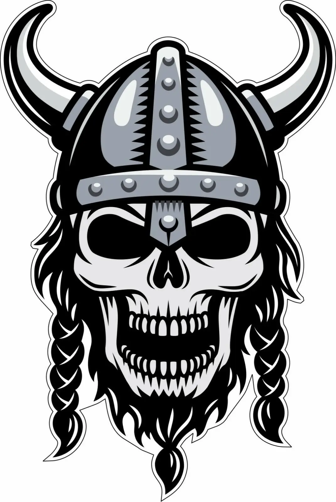 Виниловая наклейка на бампер с изображением викингов черепа воина для тюнинга