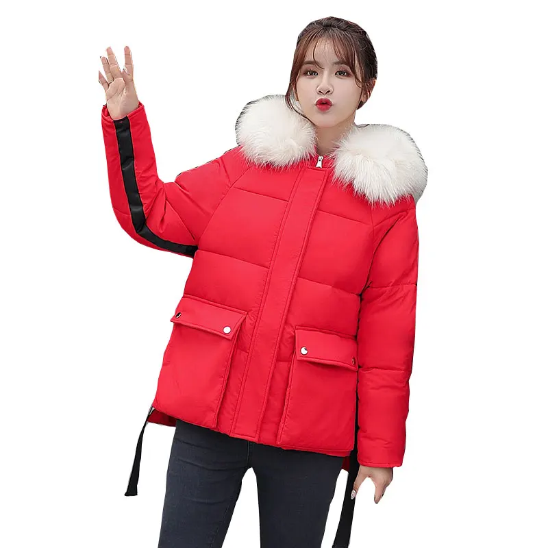 Зимняя шуба с капюшоном Толстый теплый рыхлый хлопок Ватные парки|Женские