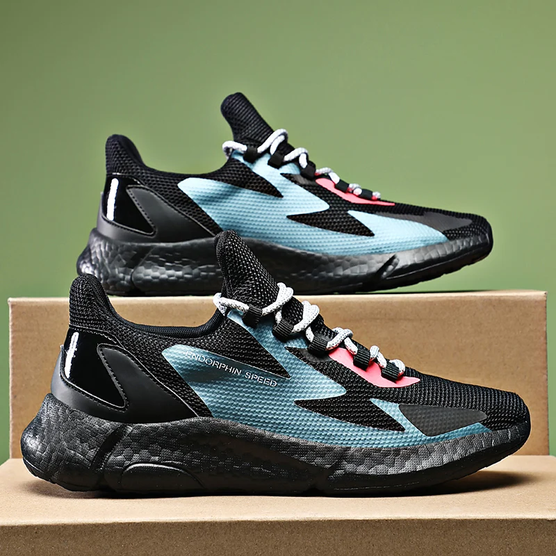 

2021 New Men Sneakers Breathable Knit Casual Men Shoes Fashion Big Size Lightweight Sport Tennis Shoes Outdoor Walking Sneakers