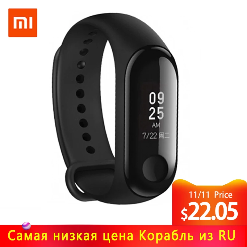 Xiaomi mi-браслет 3, умный Браслет mi Band 3, спортивный фитнес-трекер, 0,78 дюйма, OLED сенсорный экран, mi 3