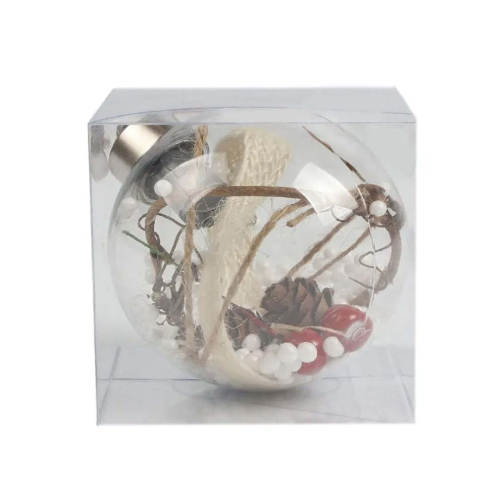 8 см романтическое Рождественское украшение в виде шара прозрачный ПВХ для дома