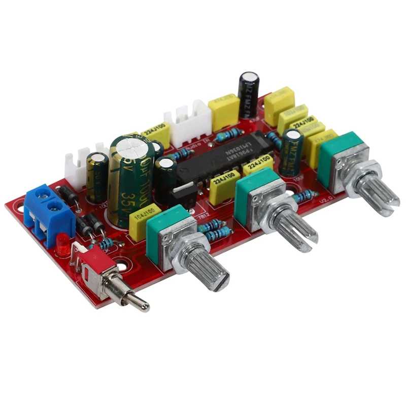 

LM1036 OP-AMP HIFI Preamplifier Tone Board with Treble Bass Volume Adjustment EQ Control Preamp for Home Power Amplifier