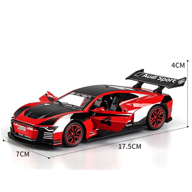 

1:32 Alloy Simulation Aud E-tron Model Toy Car Metal Racing Diecast Sound Light Pull Back Sports Vehicle Collection Toy Gifts