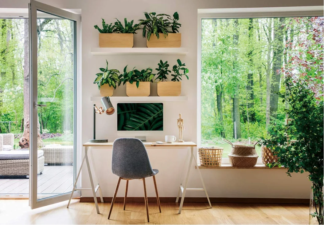 Фон для фотосъемки в деловом офисе интерьер створка окно работа дома Современная