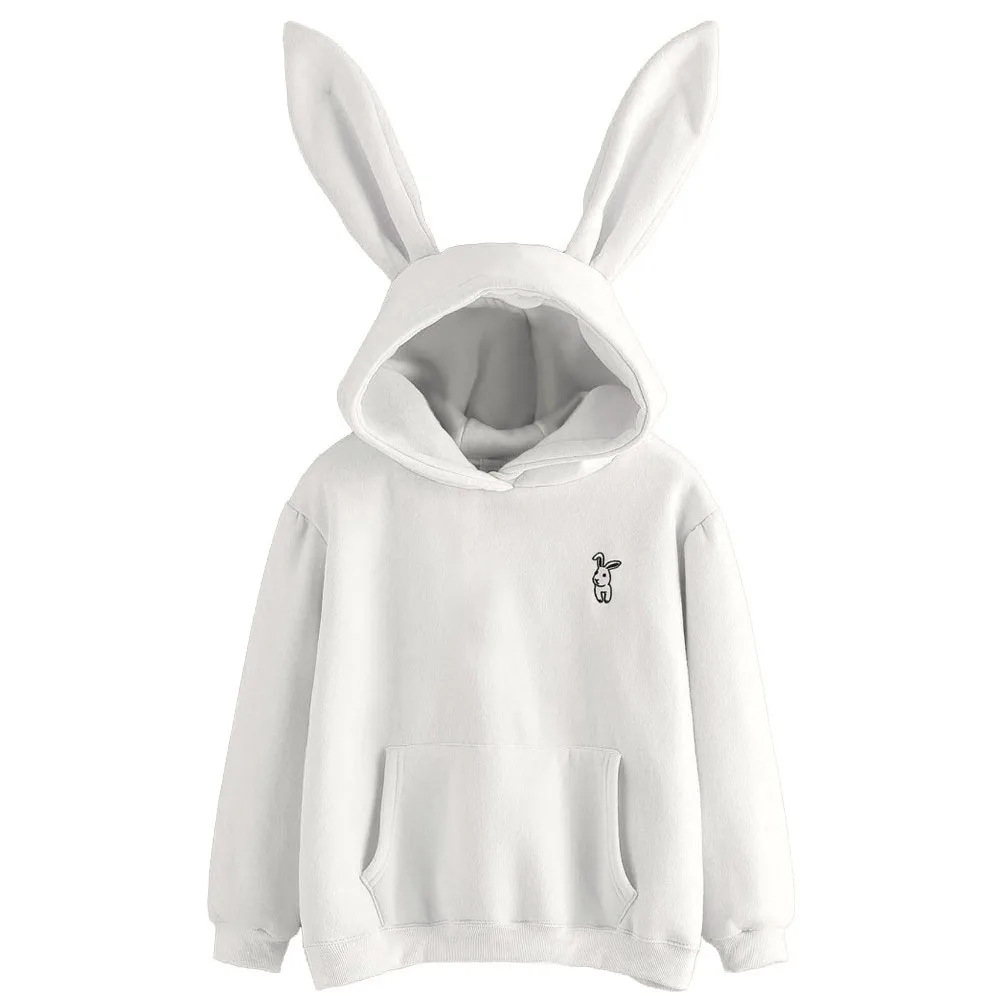 Women Sweetshirts Long Sleeve Rabbit Hoodie Sweatshirt Pullover Tops Blouse Укороченная Толстовка Designer Brand Bangtan Boys