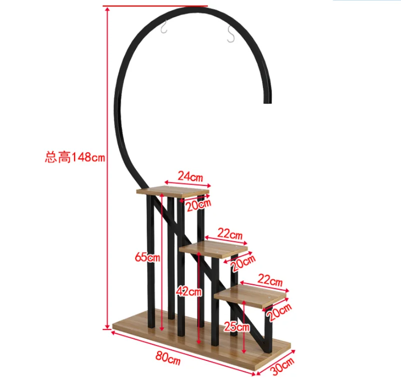 

Flower rack shelf living room interior heart-shaped drop subway art multi-layer balcony multi-function hanging basket succulent