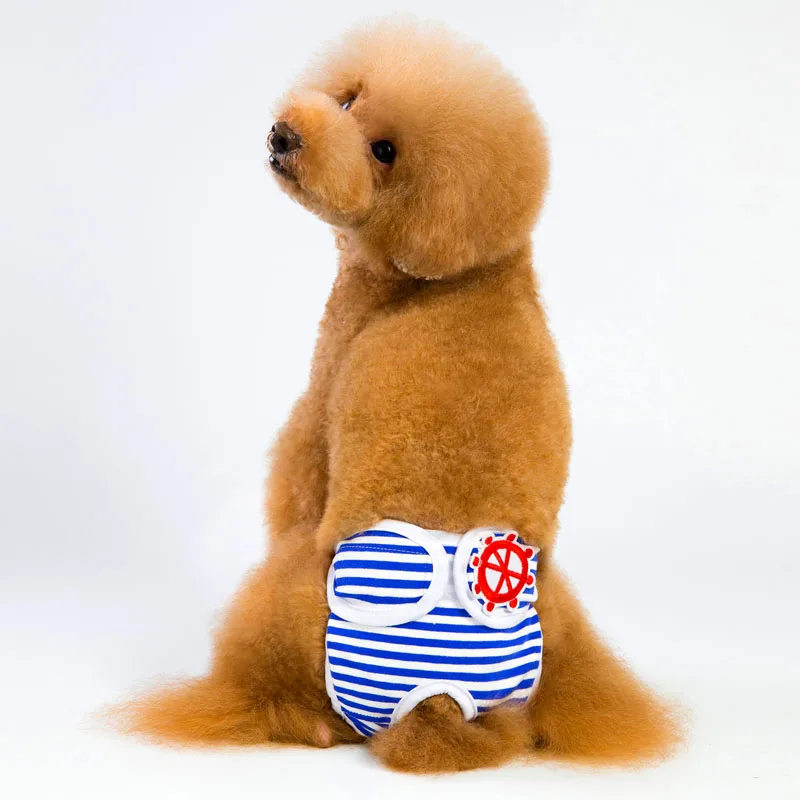 Физиологические штаны для домашних животных женские подгузники синего красного