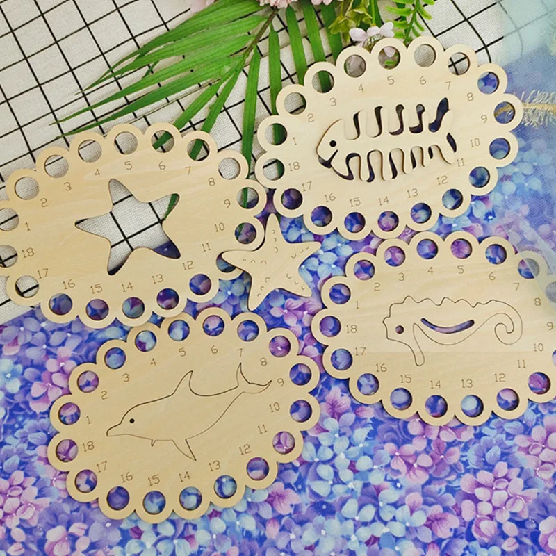 

10pcs Wood Embroidery Floss Organizer Wooden Thread Holder 18 Holes Cross Stitch Thread Holder Storage