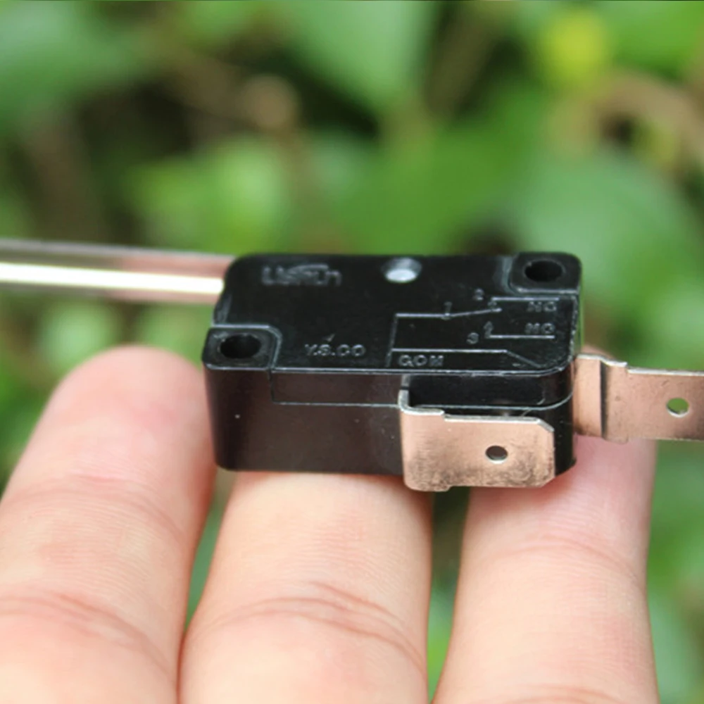 Mini Micro Limit Switch NO 2 Pins PCB Terminals 16A AC 125V 250V Lever Action Push Automatic Control Normally Open Microswitches |