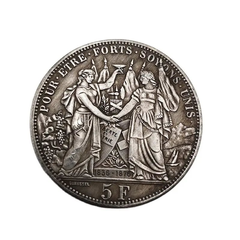 Французские памятные монеты 1836-1876 5 Franken Shooting We Must Be Strong и United Coin Collection поделки для