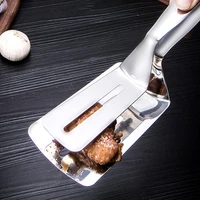 2 in 1 steak clamps cooking tongs barbecue tong fried steak shovel fried fish shovel clamp kitchen bbq bread meat utensil set