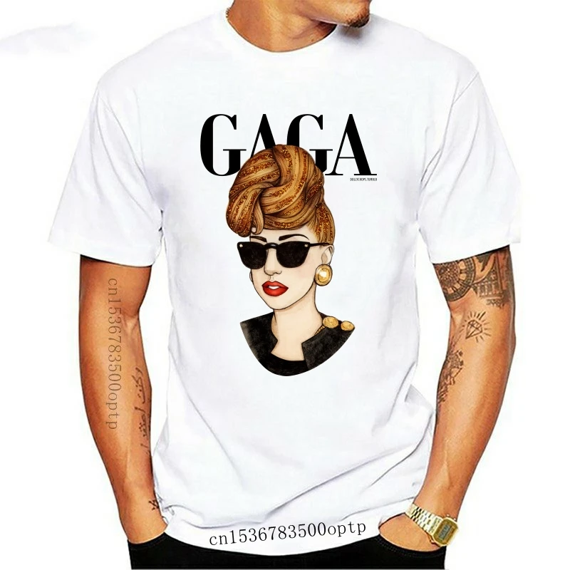 

New Lady Gaga Tribute Band Anime T shirt Top for Women Cartoon t shirt men Unisex 2021 Fashion t-shirt Loose Size