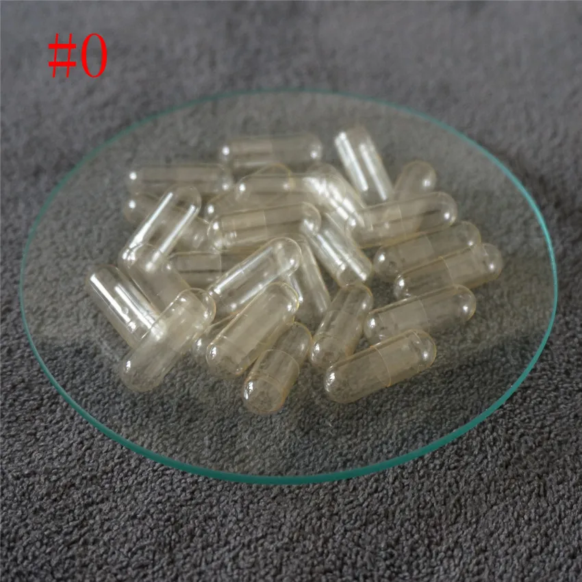 

Прозрачные пустые желатиновые капсулы 0 #1000-10000 шт., высококачественные пустые капсулы, соединенные или разделенные капсулы