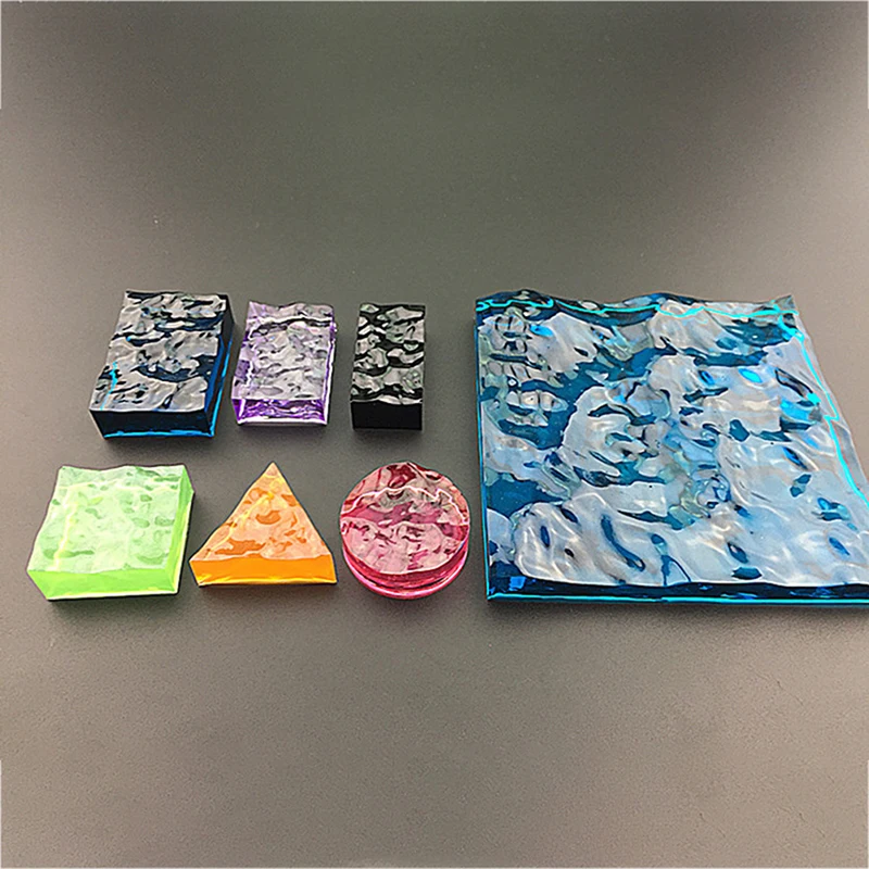 Водяная рябь кулон с волной ожерелье серьги бусины литье хрустальные формы