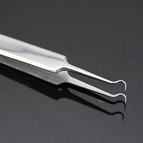 Stainless Steel Bend Curved Blackhead Remover Blemish Extractor Blackhead Acne Pimple Comedone Clip Remover Tool Acne Needle
