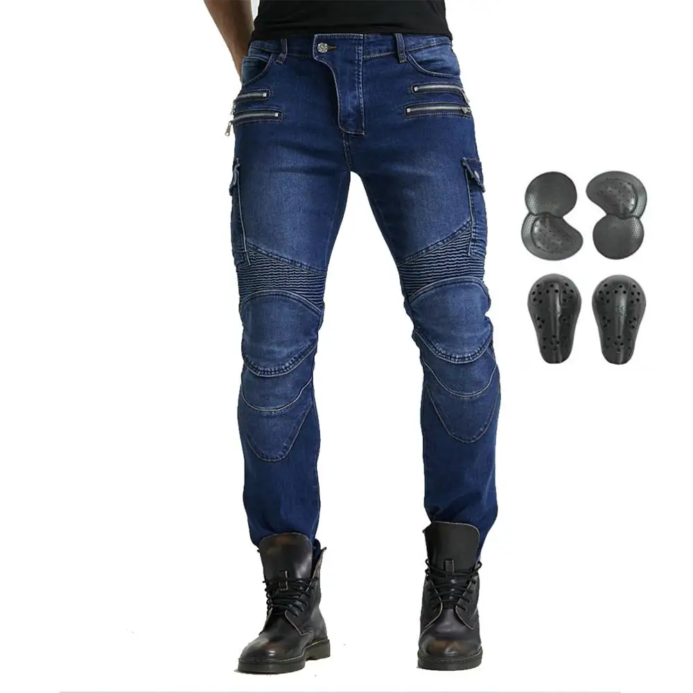 Мотоциклетные джинсы для езды противоударные гоночные штаны мотокросса с