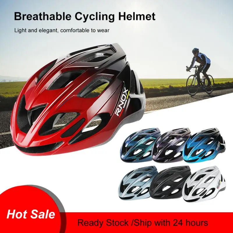 

RNOX Ultralight Cycling Helmet Road MTB Bike Racing Helmet For Women Men Adjustable Adult Bike Motorbike Safety Caps Equipment
