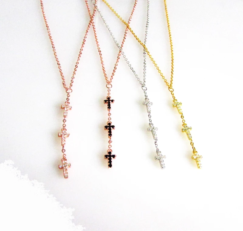 Ожерелье женское из серебра 925 пробы с фианитами 3 шт.|925 silver necklace|silver necklacesilver chain |