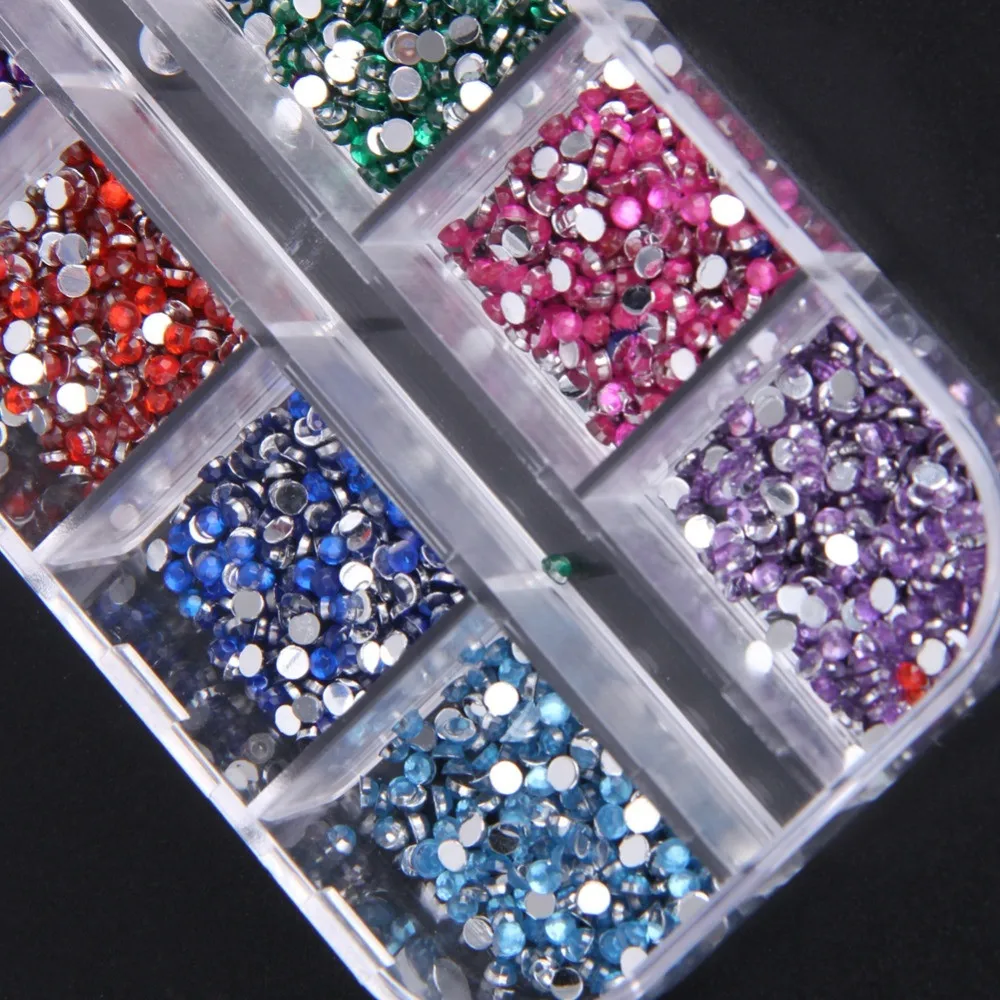 Стеклянные стразы для ногтей разных размеров 1 коробка | Красота и здоровье