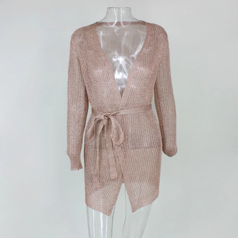 MIOFAR Женская однотонная жилетка с v-образным вырезом длинным рукавом мини платье