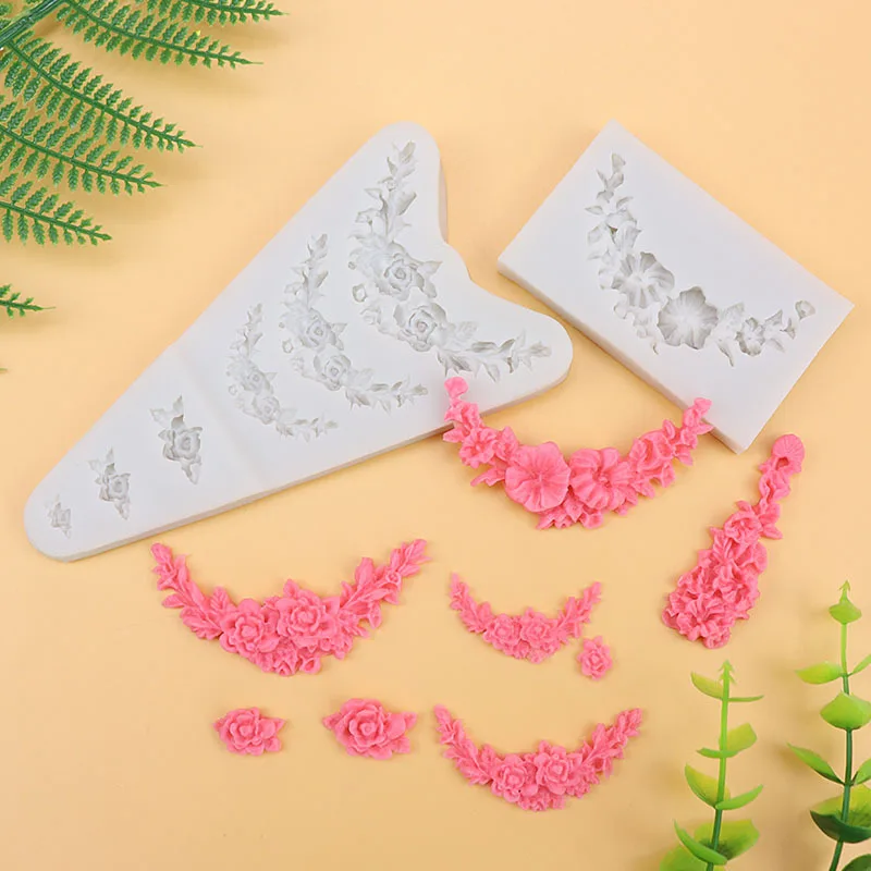 

3D Flower Silicone Mold Sugar Paste DIY Handmade Fondant Cake Decoration Tool Chocolate Candy Baking Liquid Cake Mold