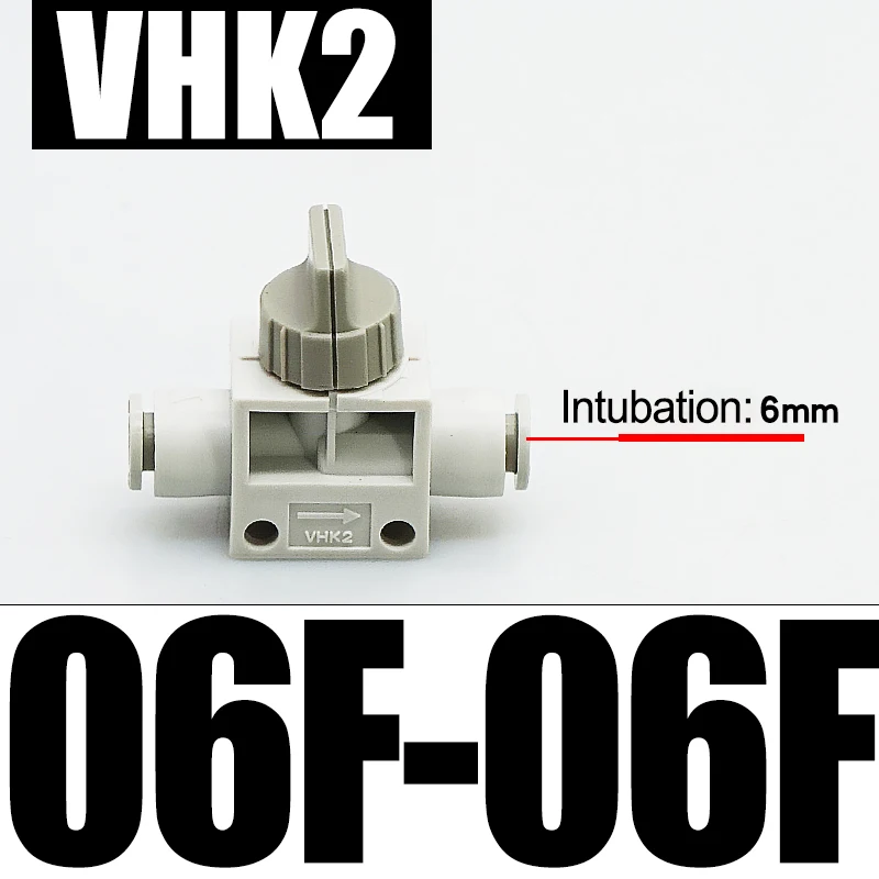 

Белый Пневматический разъем SMC, модель VHK3, ручной клапан, модель 06-06F / 08-08F / 10-10F/12-12F, двухсторонний пневматический компонент