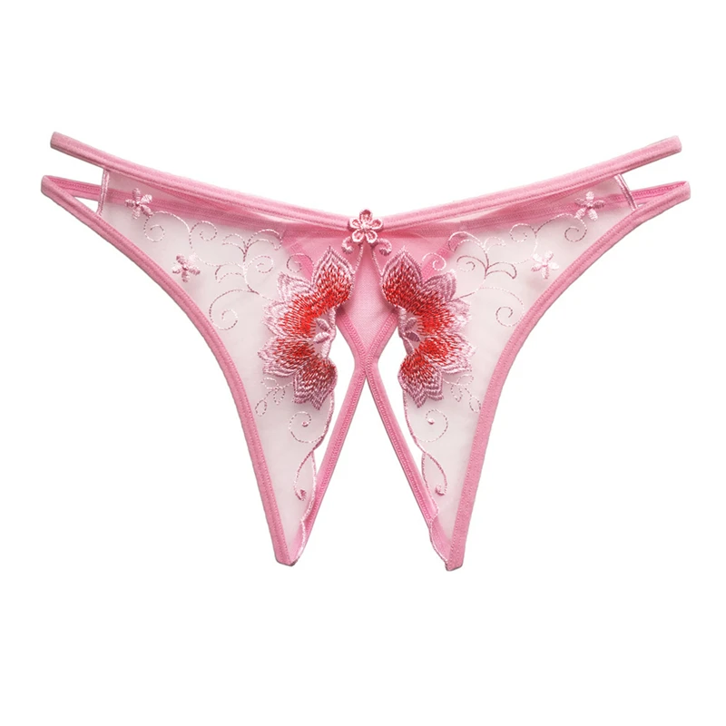 

Women Sexy Panties New Crotchless G-String Lace Transparent Open Crotch Underwear Sexy Thongs Ladies Hollow Underpants