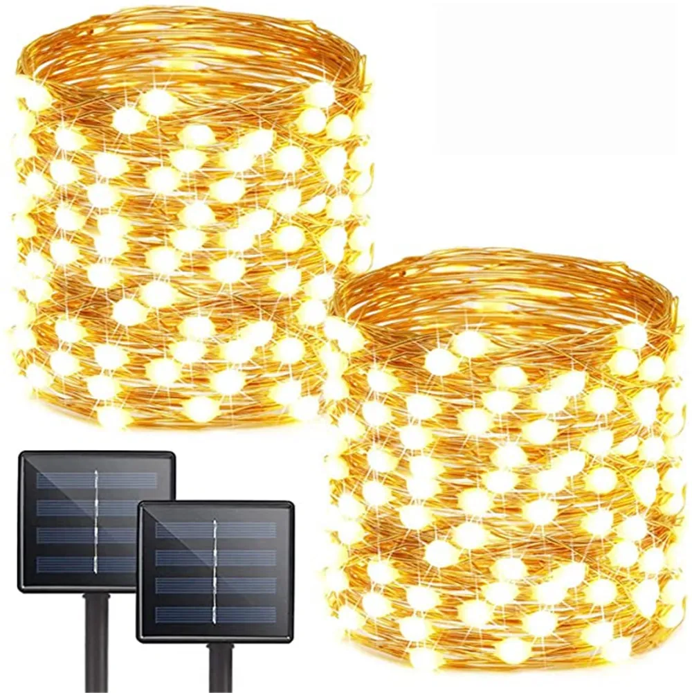 

100/200LED Solar Light Outdoor Lamp String Lights For Holiday Christmas Party Home Waterproof Fairy Lights Garden Garland