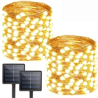 100200led solar light outdoor lamp string lights for holiday christmas party home waterproof fairy lights garden garland