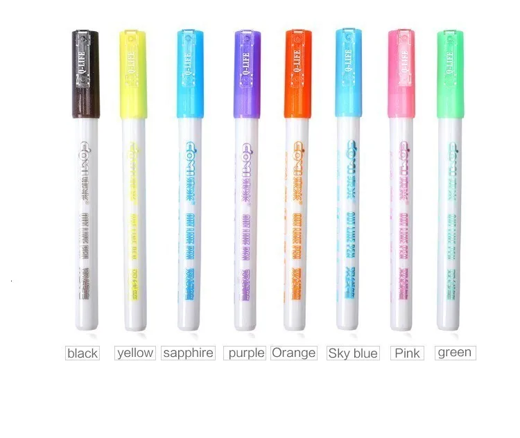 1 Pc Drawing Manga Art Marker Pens 8 Colors Highlighter Markers Art Supplies Diy Scrapbooking School Supplies Stationery