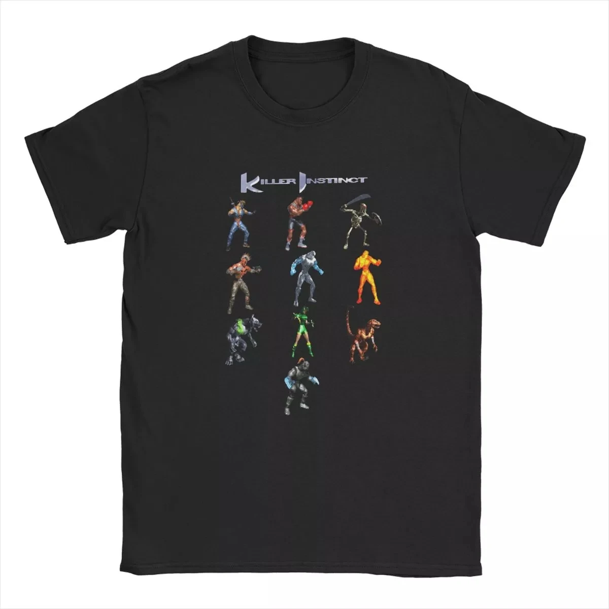 

Mortal Kombat Killer Instinct SNES Character Lineup Men T Shirt Novelty Tees O Neck T-Shirts 100% Cotton Birthday Gift Tops