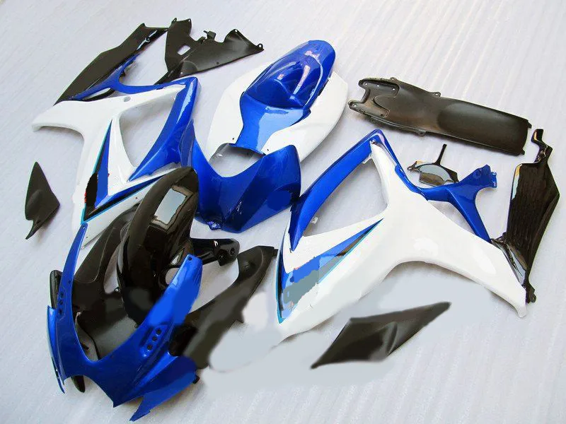 Комплект обтекателей для мотоцикла GSXR600 750 K6 06 07 GSXR 600 GSXR750 2006 2007 ABS POP белый синий