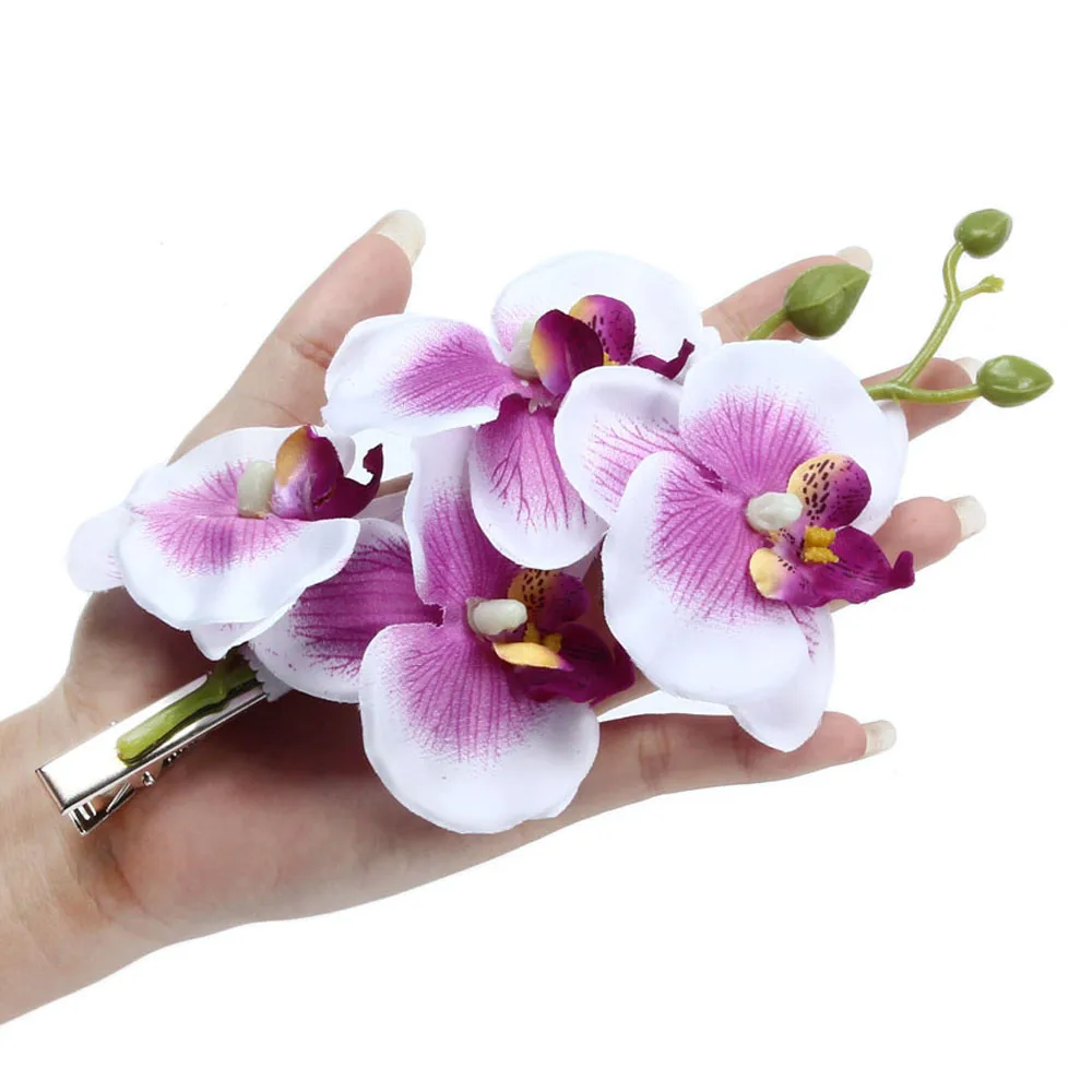 Женские Цветочные заколки для волос свадебные Гавайские вечерние Прямая