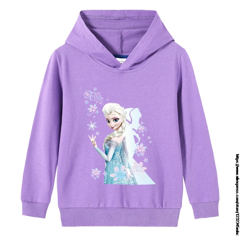 Толстовка с капюшоном для девочек мультяшным принтом Холодное сердце|Комплекты