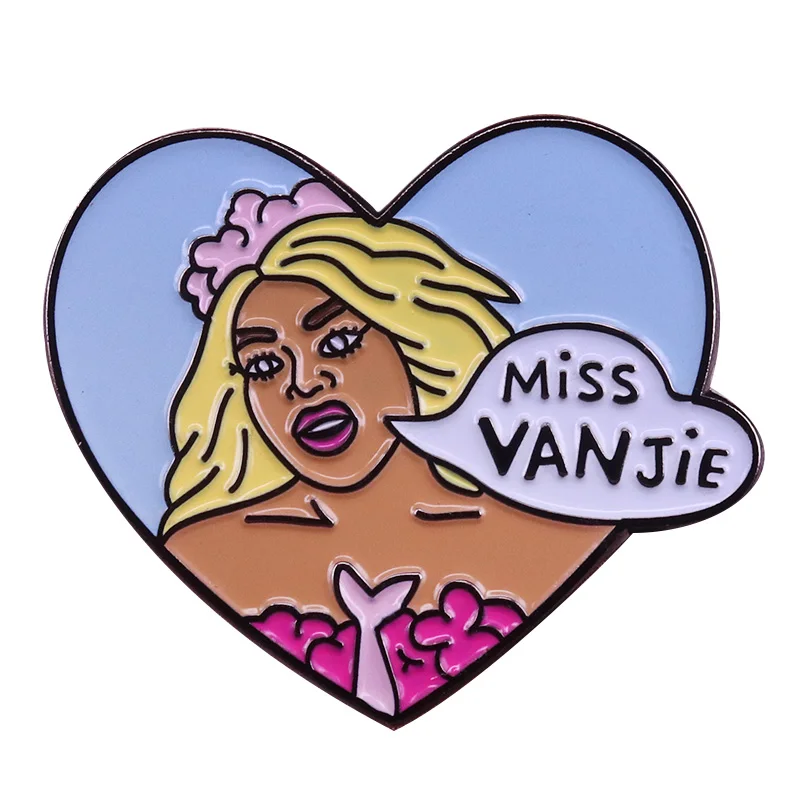 Брошь Miss Vanjie в виде гонок руполь брошь с надписью Drag queen значки queer гей гордость