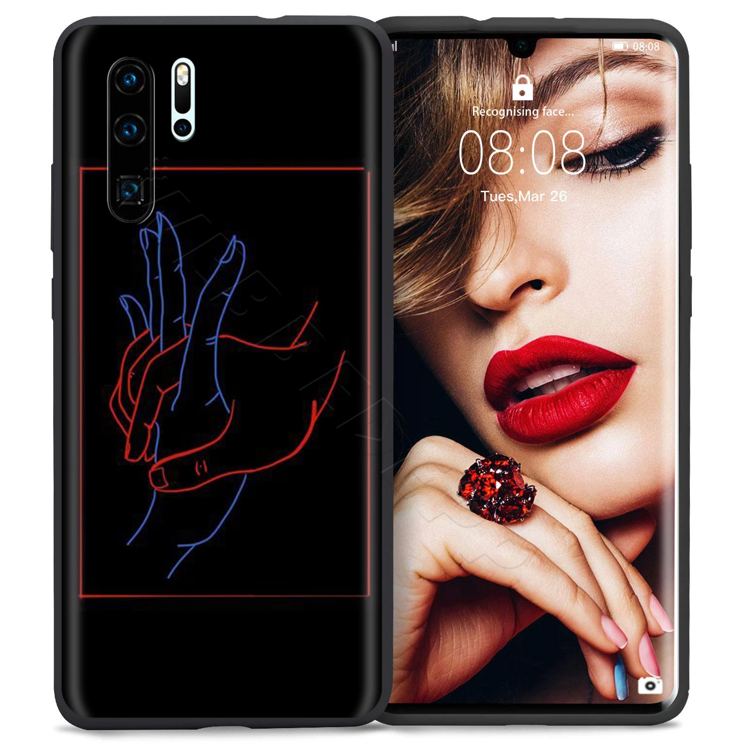 Webbedepp абстрактная линия лица чехол для Huawei P8 P9 P10 P20 P30 Lite Pro P Smart Z Mini