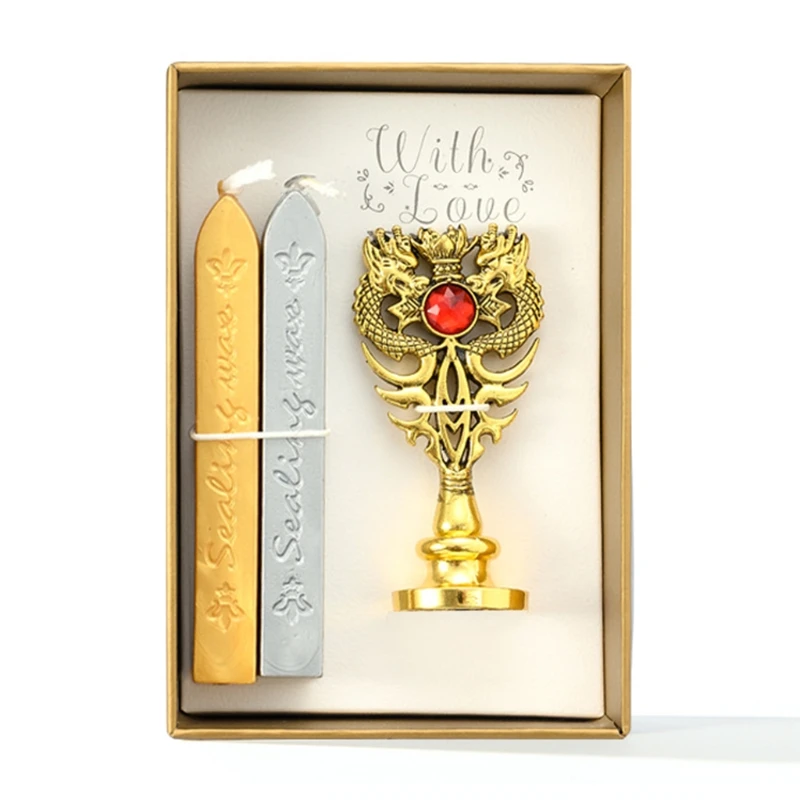 

Retro European Fire Painting Wax Seal Stamp Envelope Sealing Wedding Invitations