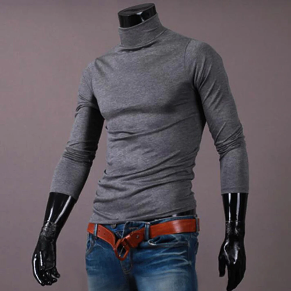 Повседневный свитер мужские свитеры с высоким воротником зимние теплые пуловеры