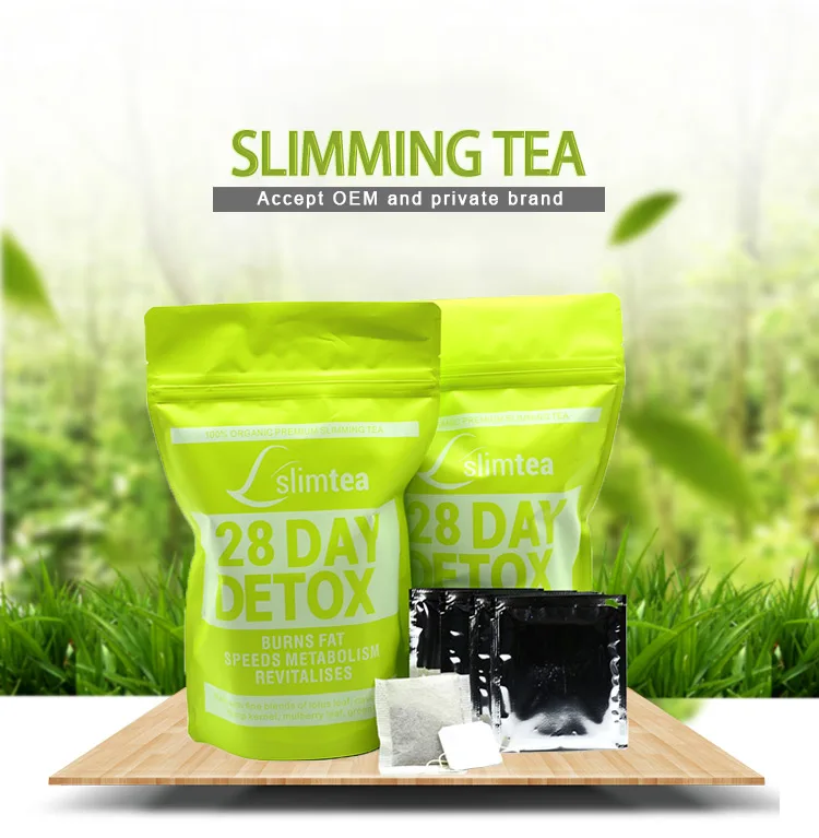 28 дней Детокс чай здоровье диета похудение потеря веса Сжигание жира для