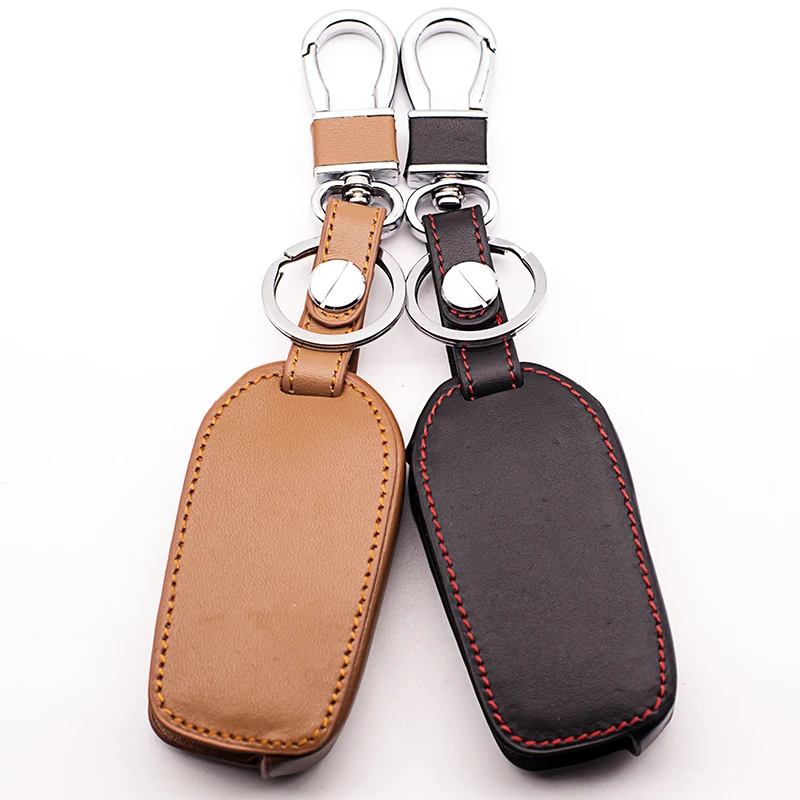 

Top layer leather Genuine Leather car key cover for Renault kadjar high quality 3 button smart remote control protection box