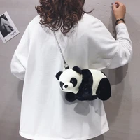 small bag 2021 new fashion super cute versatile cartoon panda mini plush personalized one shoulder messenger bag