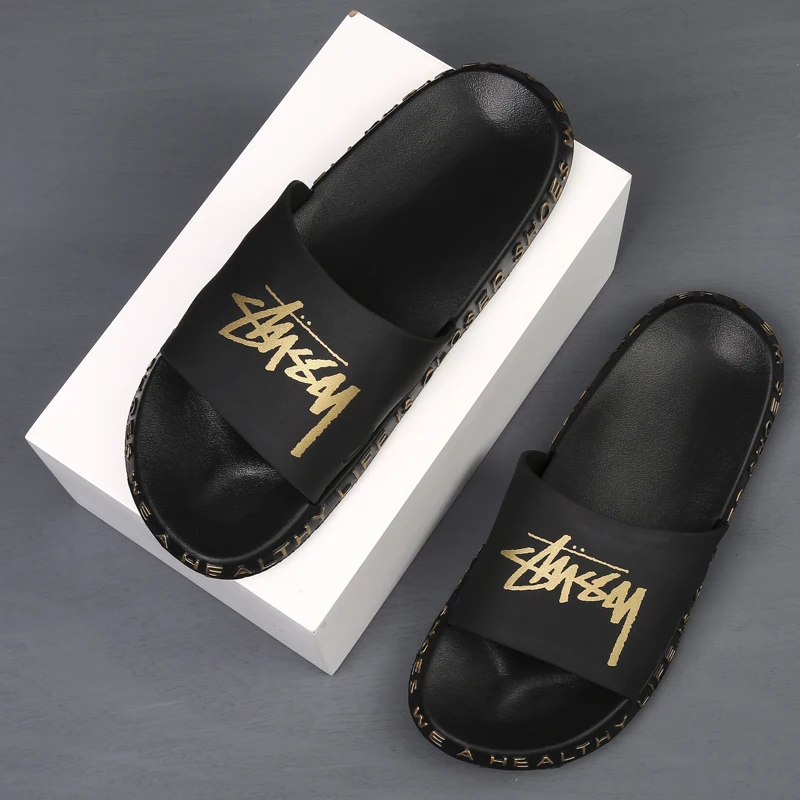 

New Summer 2021 Cool Water Flip Flops Men High Quality Soft Beach Slippers Fashion Man Casual Mens Shoes Zapatos Hombre Slides