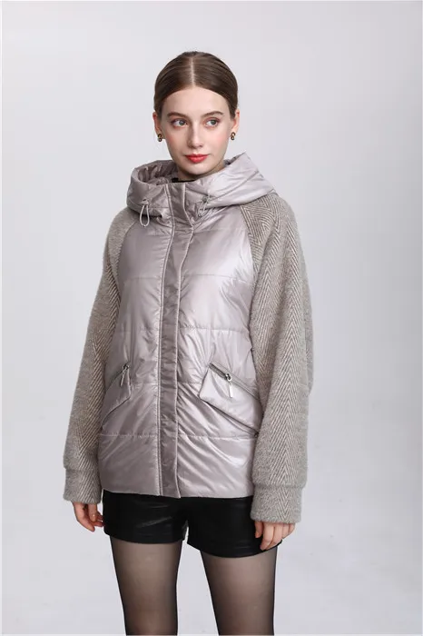 

BAIYTBUY 2021 Женская куртка ветрозащитное пальто с капюшоном куртки для женщин парка ветровка с карманами с логотипом длиной до колена