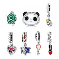 real 925 sterling silver clips beads pendants panda balloon turtle shape fit original reflexions bracelet charms jewelry making